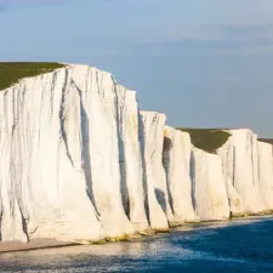 Seven Sisters chalk cliffs, Seaford, Sussex, England, United Kingdom Seven Sisters chalk cliffs, Seaford, Sussex, England, United Kingdom