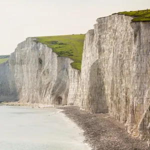 Seven Sisters chalk cliffs, Seaford, Sussex, England, United Kingdom Seven Sisters chalk cliffs, Seaford, Sussex, England, United Kingdom