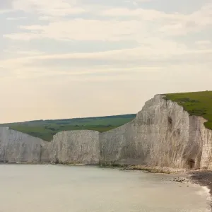 Seven Sisters chalk cliffs, Seaford, Sussex, England, United Kingdom Seven Sisters chalk cliffs, Seaford, Sussex, England, United Kingdom
