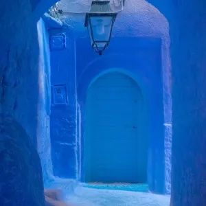 Shades of Blue architecture abstract background, Blue City Chefchaouen, Morocco Shades of Blue architecture abstract background, Blue City Chefchaouen, Morocco