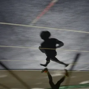 Shadow of a Man Running Stadium Print Shadow of a Man Running Stadium Print