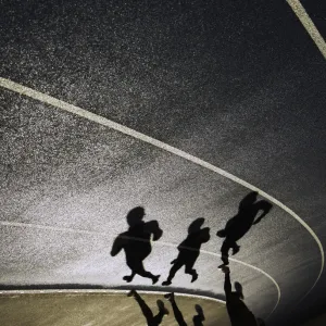 Shadows of Three People Running Print Shadows of Three People Running Print