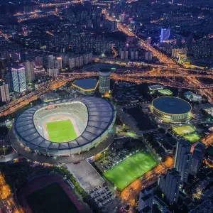 Shanghai Stadium, Xuhui district Aerial View Shanghai Stadium, Xuhui district Aerial View