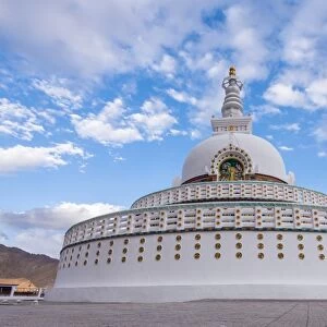 Shanti Stupa one of the famous place in leh ladakh, jummu and kashmir region, india