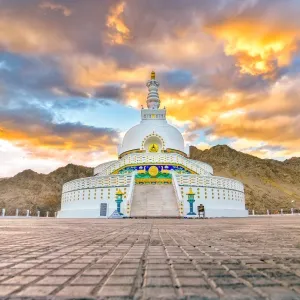 Shanti Stupa at Leh ladakh