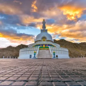 Shanti Stupa at Leh ladakh