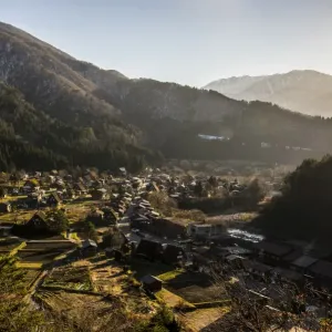 Shirakawa Go (Shirakawa-go) Beautiful Panorama Aerial View of The Historic Village Shirakawa Go (Shirakawa-go) Beautiful Panorama Aerial View of The Historic Village