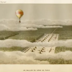 Siege of Paris by the prussians engraving 1881