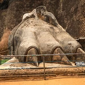 The Sigiriya Lion rock fortress in Sigiriya, Sri Lanka. Sigiriya is listed as UNESCO World Heritage Site