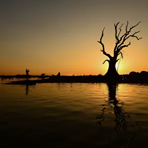 Silhouette at Myanmar