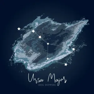 Simple, modern depiction of a celestial constellation - Ursa Major Simple, modern depiction of a celestial constellation - Ursa Major