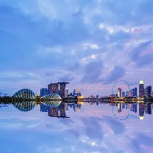 Singapore Cityscape at blue hour Singapore Cityscape at blue hour