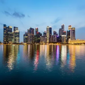 Singapore skyline at night Singapore skyline at night