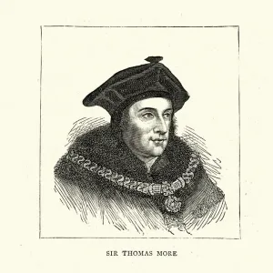 Vintage Engraving Print of Sir Thomas More