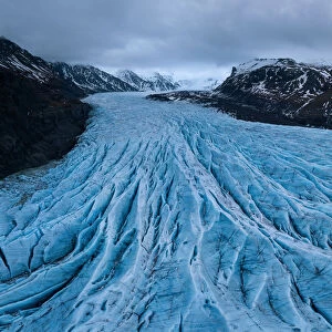 Skaftafell glacier panoramic view, Iceland