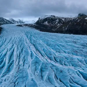 Skaftafell glacier panoramic view, Iceland Skaftafell glacier panoramic view, Iceland
