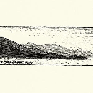 Sketch of the Coast line of the Argolic Gulf, Greece