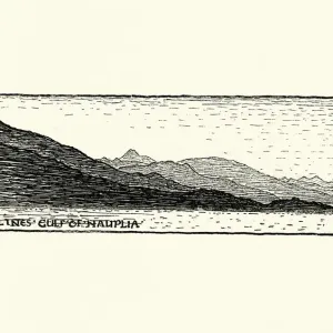 Sketch of the Coast line of the Argolic Gulf, Greece Sketch of the Coast line of the Argolic Gulf, Greece
