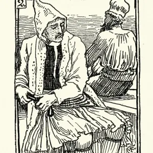 Sketch of Greek men, 19th Century, Walter Crane Sketch of Greek men, 19th Century, Walter Crane