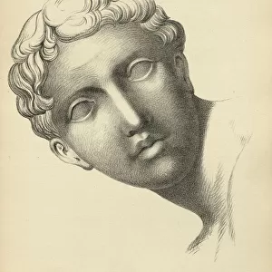 Sketching human face, Classical youth, Victorian art figure drawing copies 19th Century