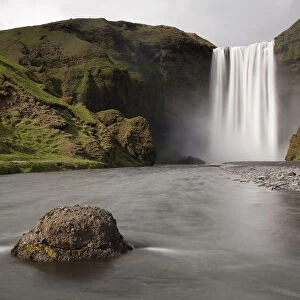 Skogafoss waterfall, Skogar, South Iceland, Iceland, Europe
