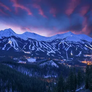 Sky Slopes at Breckenridge Ski Resort in the Evening Sky Slopes at Breckenridge Ski Resort in the Evening