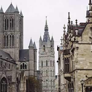 Skyline and architecture of Ghent, Belgium
