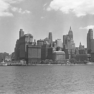 Skyline of Manhattan, New York, USA, (B&W)
