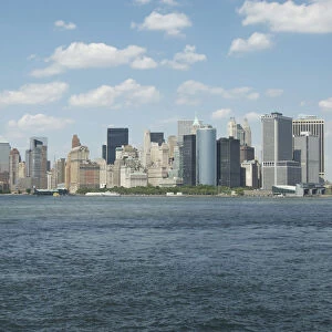 Skyline seen from the water, New York, USA