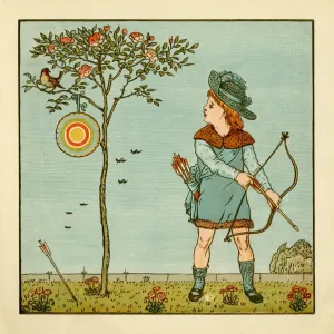 Small boy with bow and arrow Small boy with bow and arrow