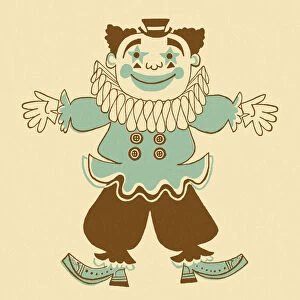 Smiling Clown in Blue