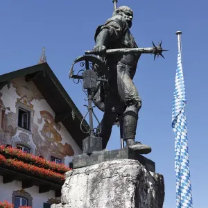 The Smith of Kochel Monument, Kochel, Upper Bavaria, Bavaria, Germany, Europe The Smith of Kochel Monument, Kochel, Upper Bavaria, Bavaria, Germany, Europe