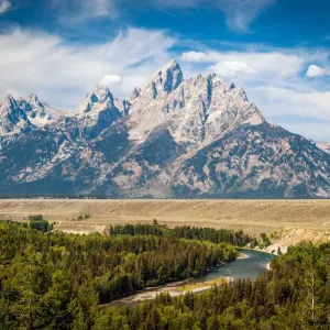Snake River Overlook Print, 9 miles north of Moose on Teton Park Road Snake River Overlook Print, 9 miles north of Moose on Teton Park Road