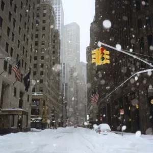 Snow Covered New York Street Snow Covered New York Street