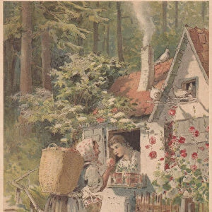 Snow white, lithograph, published in 1891