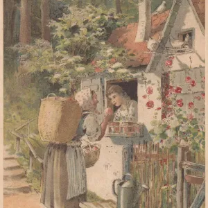 Snow white, lithograph, published in 1891 Snow white, lithograph, published in 1891