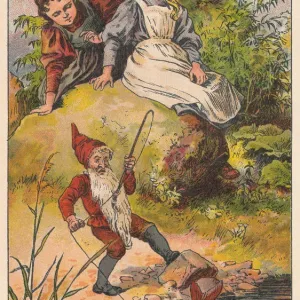 Snow White and Rose Red Print, Lithograph, c. 1895 Snow White and Rose Red Print, Lithograph, c. 1895