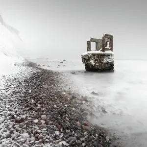 Snowy Level House at Cape Arkona Print