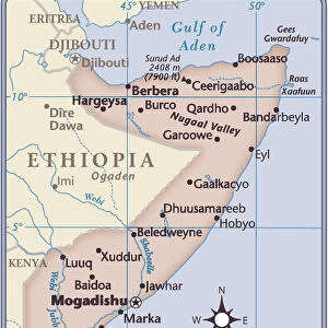 Somalia country map