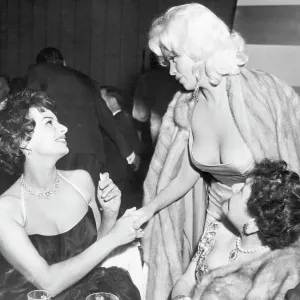 Sophia Loren and Jayne Mansfield Print Sophia Loren and Jayne Mansfield Print