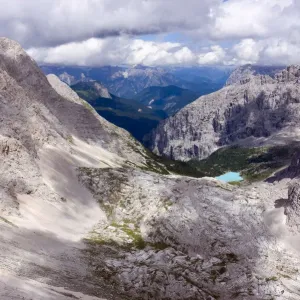 Sorapis Lake, Gruppo del Sorapiss, Dolomites, Alto Adige, South Tirol, Alps, Italy, Europe Sorapis Lake, Gruppo del Sorapiss, Dolomites, Alto Adige, South Tirol, Alps, Italy, Europe