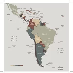 South America map countries and cities