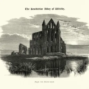 From the South East, Benedictine Abbey of Whitby, North Yorkshire From the South East, Benedictine Abbey of Whitby, North Yorkshire