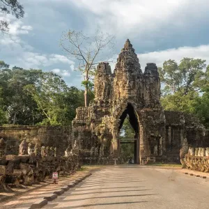 South Gate of Angkor Thom complex Print