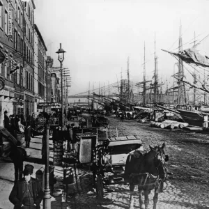 South Street Seaport New York Print, 1883 South Street Seaport New York Print, 1883