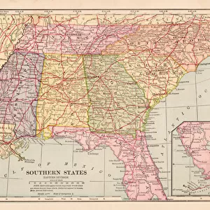 Southern states map 1898