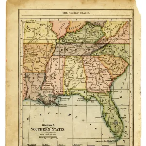 the southern states usa map