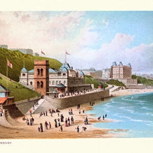 The Spa and South Cliff, Scarborough, North Yorkshire, Victorian holiday resort 19th