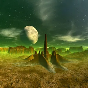 Space colony, artwork Space colony, artwork