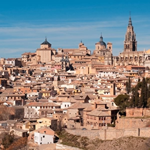 Spain, Toledo, cityscape and cathedral